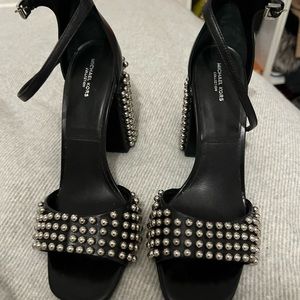 Michael kors collection black heels with studs